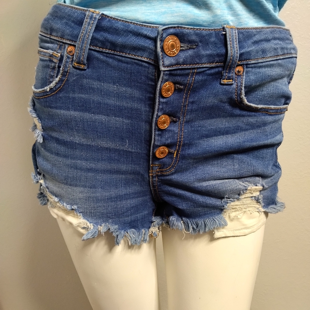 American Eagle Hi-rise Shortie Button fly size 4